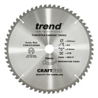 Trend CraftPro Crosscut Wood Mitre Saw Blade - 305mm dia x 2.5 kerf x 30 bore 60T
