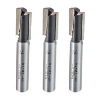 Trend TR/PACK/1X8MM Trade Straight Router Cutter Pack 10mm dia x 19mm cut x 8mm shank 3pc