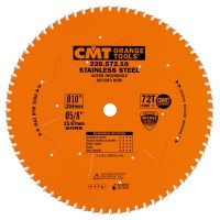 CMT Industrial Saw Blade for Stainless Steel 254mm dia x 2.2 kerf x 15.87 bore Z72 10FWF