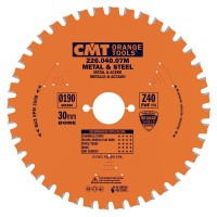 CMT Medium / Thick Metal and Steel Saw Blade 190mm dia x 2 kerf x 30 bore Z40 8FWF