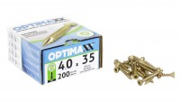 Optimaxx Extreme Performance Woodscrew 4.0mm x 35mm - POZI - Box of 200