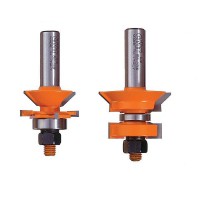 CMT V-Tongue and groove router bit set - 44.4 dia x 1/2 shank