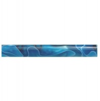 Charnwood Acrylic Pen Blank AR29 - 19mm Dia x 130mm Royal Blue with White and Black Swirl