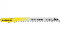 Metabo 5pk Jigsaw Blades Clean Wood 74mm T101D