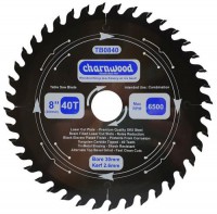 Charnwood TCT Circular Table Saw blade 200mm x 30mm x 40T