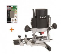 Trend T5 T5EB 1000W 1/4\" Collet Plunge Router 240V + Diamond Credit Card