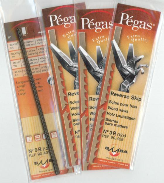 Pegas Spiral Scroll Saw Blade 56tpi (Pkt 12) Plain