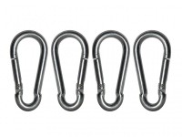 Faithfull Fire Brigade Snap Hook 6mm Zinc Plated (Pack 4)