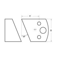 TREND PROFILE Knives 40mm - profile 001 Knives Only (IT/3300140)