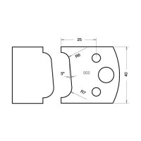 TREND PROFILE Knives 40mm - profile 002 Knives Only  (IT/3300240)