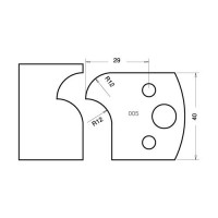 TREND PROFILE Knives 40mm - profile 005 Knives Only  (IT/3300540)
