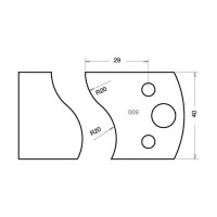 TREND PROFILE Knives 40mm - profile 009 Knives Only  (IT/3300940)