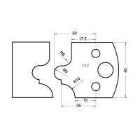 TREND PROFILE Knives 40mm - profile 012 Knives Only  (IT/3301240)