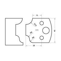 TREND PROFILE Knives 40mm - profile 045 Knives Only  (IT/3304540)