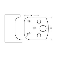TREND PROFILE Knives 40mm - profile 050 Knives Only  (IT/3305040)