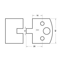 TREND PROFILE Knives 40mm - profile 094 Knives Only  (IT/3309440)