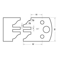 TREND PROFILE Knives 40mm - profile 097 Knives Only  (IT/3309740)
