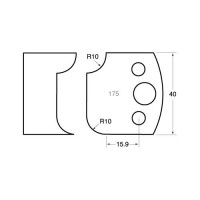 TREND PROFILE Knives 40mm - profile 175 Knives Only  (IT/3317540)
