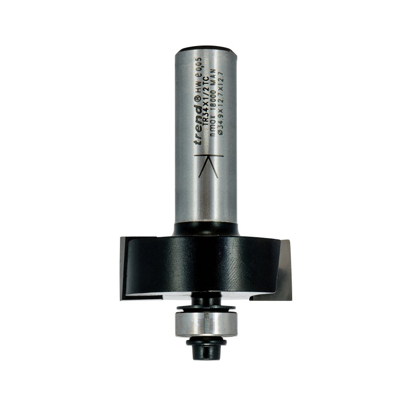 Trend Tr34x1/2tc Trade Router Cutter Guided Rebater 12.7mm Cut (inc 4