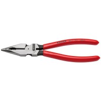 Knipex Needle-Nose Combination Pliers Plastic Coated Black Atramentized 185mm - 08 21 185 SB