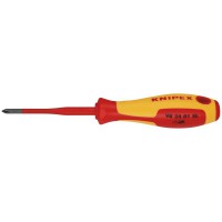 Knipex VDE Insulated Phillips Screwdriver PH1 x 80mm Slim - 98 24 01 SL