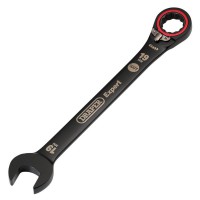 Draper Expert HI-TORQ Metric Reversible Ratchet Combination Spanner, 19mm, Black - 03909