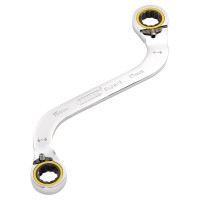 Draper Expert HI-TORQ Double Ring Ratchet S-Shape Spanner, 15 x 17mm - 03945