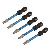 Draper Expert TX-STAR Torx Impact Screwdriver Bits, T15 x 50mm, 1/4\" Hex (Pack of 5) - 05651