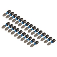 Draper Expert Cross Slot/PH Type Impact Screwdriver Bits, No.2 x 25mm, 1/4\" Hex (Pack of 25) - 05691