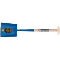 Draper Expert Contractors Square Mouth Shovel with Ash Shaft and T-Handle - 10873