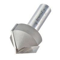 Trend 10/10x1/2TC Pro Chamfer V Groove Router Cutter 45 Deg x 32mm Dia x 1/2 Shank