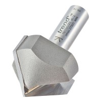 Trend 10/11x1/2TC Pro Chamfer V Groove Router Cutter 45 Deg x 38mm Dia x 1/2 Shank
