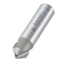 Trend 11/31X1/2TC Pro Chamfer V Groove Router Cutter 45 Deg x 12.7mm Dia x 1/2 Shank