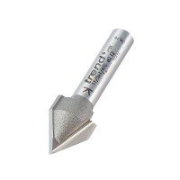 Trend 11/5X1/4TC Pro Chamfer V Groove Router Cutter 60 Deg x 12.7mm Dia x 1/4 Shank