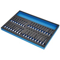 BUNKER Resi-Torx, Hexagon, Multi-Tooth/Spline, Ribe Socket Set in EVA Foam Inlay - 29447