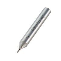 Trend 2/0x1/4TC Pro Single Flute Router Cutter 1mm Dia x 3mm Cut x 1/4 Shank