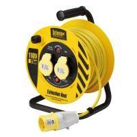 Defender 2-Way Industrial Cable Reel - 110V 1.5mm� 16A 25m - E86450