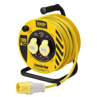 Defender 2-Way Heavy Duty Industrial Cable Reel - 110V 2.5mm� 16A 25m - E86455