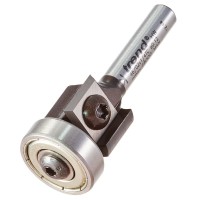 Trend 46/02x1/4TC Rota-Tip Guided Trimmer Router Cutter 19mm dia x 12mm cut x 1/4 shank