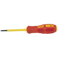 Draper Expert VDE Approved Fully Insulated Cross Slot Screwdriver, No.0 x 60mm - 69224