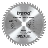 Trend CraftPro Trimming Crosscut Saw Blade - 185mm dia x 2.2 kerf x 20 bore 48T