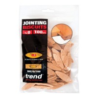 TREND BSC/0/100 BISCUITS for Biscuit Jointer Size 0 pack of 100