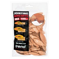 TREND BSC/MIX/100 BISCUITS for Biscuit Jointer Mixed Sizes pack of 100