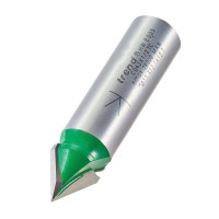 Trend C043X1/2TC CraftPro Chamfer V Groove Router Cutter 60 Deg x 12.7mm Dia x 1/2 Shank