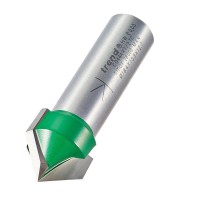 Trend C044AX1/2TC CraftPro Chamfer V Grove Router Cutter 45 Deg x 19mm Dia x 1/2 Shank
