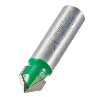 Trend C044X1/2TC CraftPro Chamfer V Groove Router Cutter 45 Deg x 12.7mm Dia x 1/2 Shank