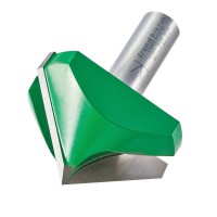 Trend C045CX1/2TC CraftPro Chamfer V Groove Router Cutter 45 Deg x 51mm Dia x 1/2 Shank