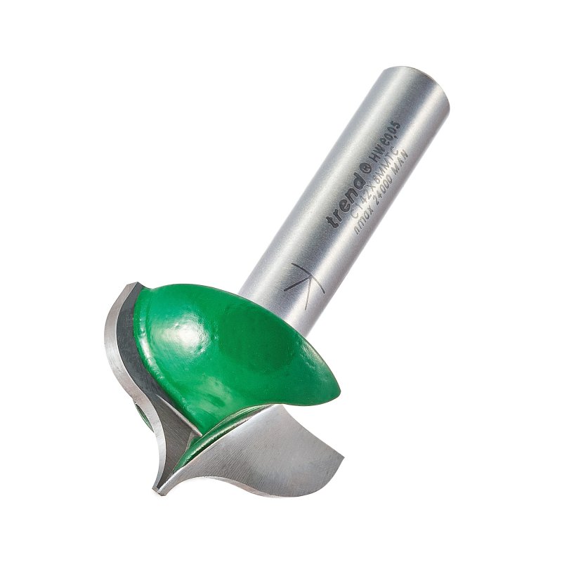 Trend C142x8mmtc Craft Pro Router Cutter Corner Bead 7.5mm Rad X 27.0mm