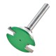 Trend C212AX1/4TC CraftPro Guided Weatherseal Groover Router Cutter 2.8mm Cut x 34mm Dia x 1/4 Shank