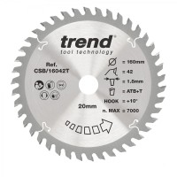Trend Wood Cordless Circular Saw Blade - 160mm dia x 1.8 kerf x 20 bore 42T